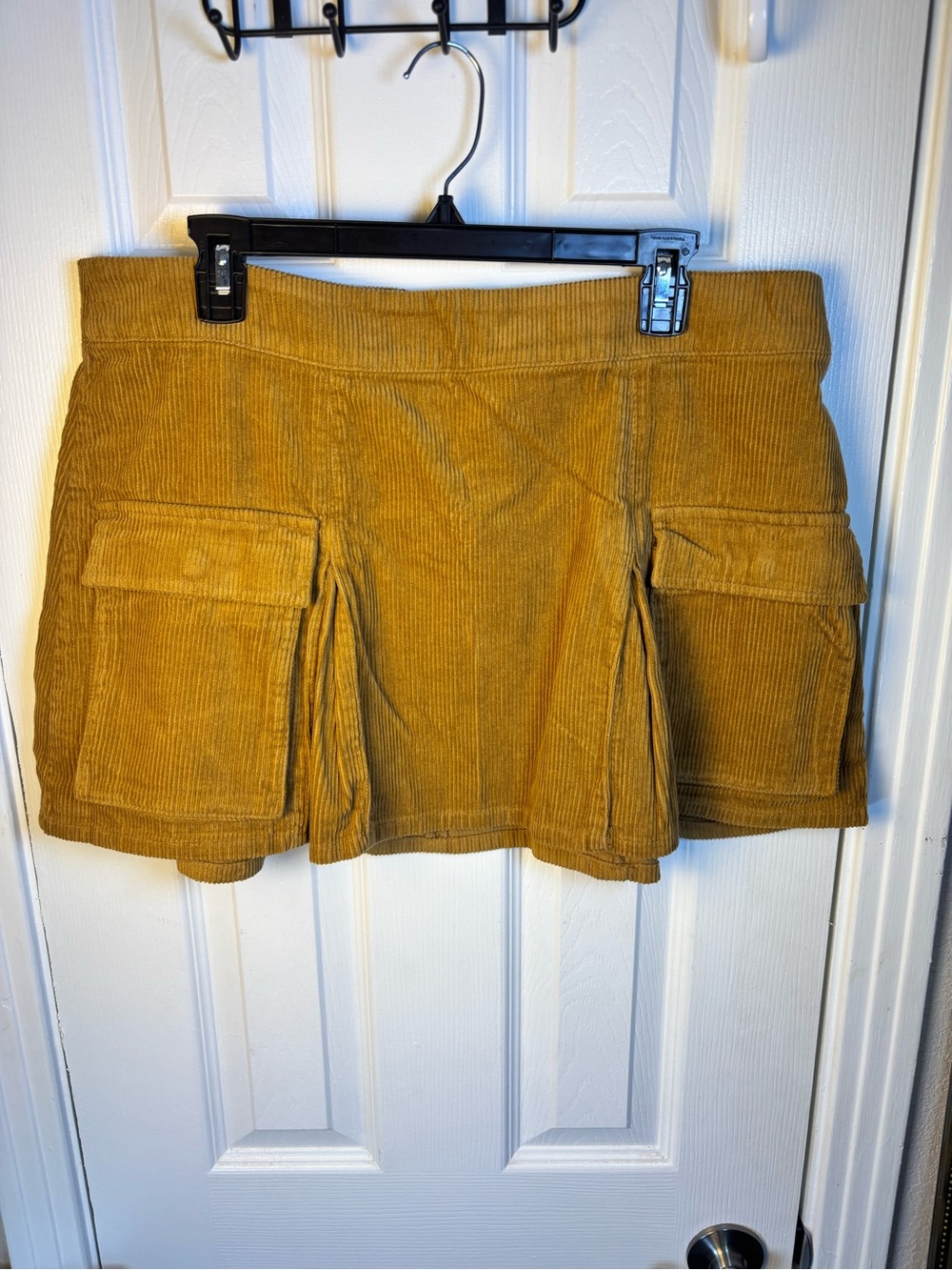 NWT Corduroy Mini Skirt Shorts in Mustard Large